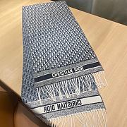 Christian Dior Oblique Blue Scarf 200 x 45 cm  - 3