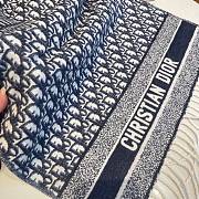 Christian Dior Oblique Blue Scarf 200 x 45 cm  - 6