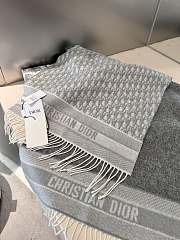 Christian Dior Oblique Grey Scarf 200 x 45 cm  - 3