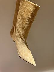 Amina Muaddi Suede Brown Boots  - 3