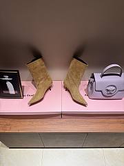 Amina Muaddi Suede Brown Boots  - 6