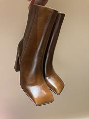 Amina Muaddi Leather Brown Boots  - 1
