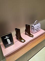 Amina Muaddi Leather Brown Boots  - 2