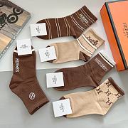 Hermes Sock Brown/Beige  - 2