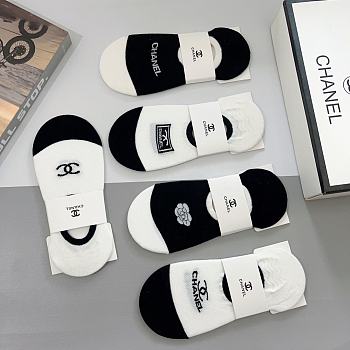 Chanel Black/ White Socks