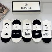 Chanel Black/ White Socks - 6