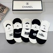 Chanel Black/ White Socks - 4