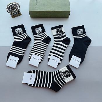 Gucci Black And White Socks