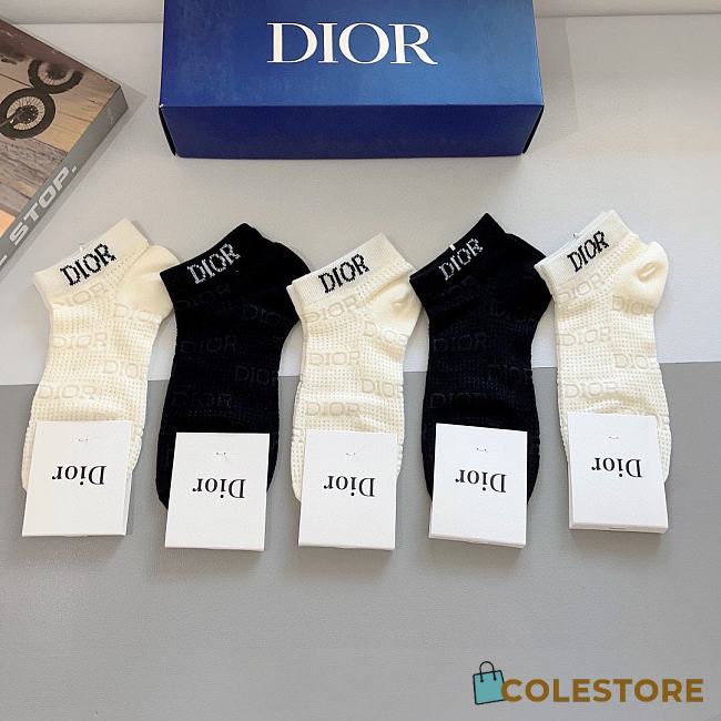 Dior Black And White Socks - 1