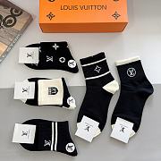Louis Vuitton Black And White Socks - 6