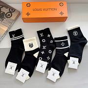 Louis Vuitton Black And White Socks - 4