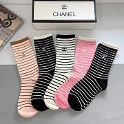 Chanel Stripe Socks - 6
