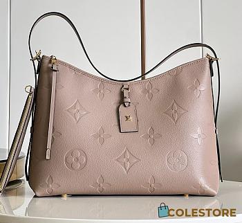Louis Vuitton CarryAll MM Monogram Empreinte Leather in Beige 39 x 30 x 15 cm 