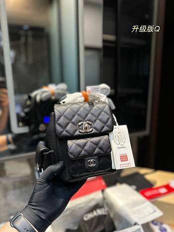 Chanel 23k Mini Backpack Black 18 x 18 cm