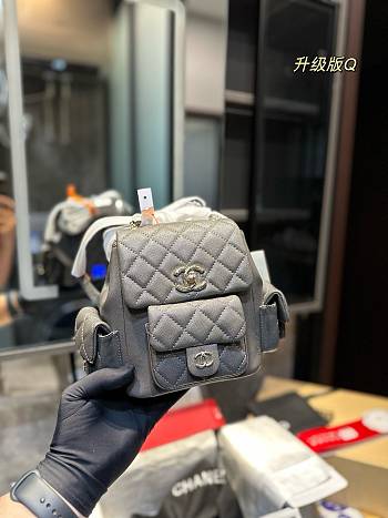 Chanel 23k Mini Backpack Gray 18 x 18 cm