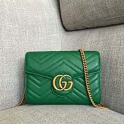 Gucci Marmont Chain Bag Green 20 x 3.5 x 14.5 cm - 1