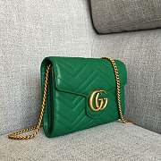 Gucci Marmont Chain Bag Green 20 x 3.5 x 14.5 cm - 4