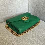 Gucci Marmont Chain Bag Green 20 x 3.5 x 14.5 cm - 3