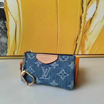 Gucci Wallet Denim 12 x 7 x 1.5 cm