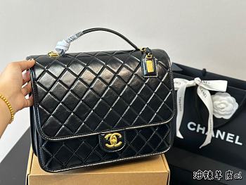 Chanel 22K Black Caviar Messenger Backpack 30 x 21 cm
