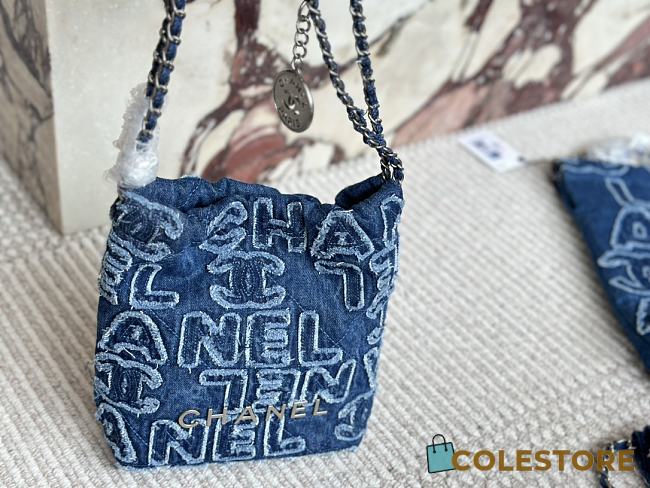 Chanel 22 Denim Logo Bag 30 x 28 cm  - 1