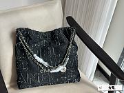 Chanel 22 Black Logo Bag 30 x 28 cm - 5