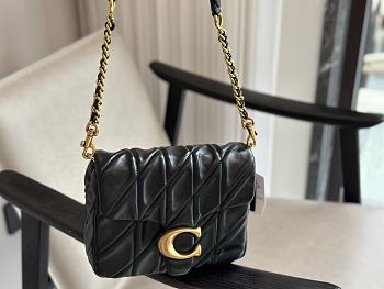 Coach C Tappy Shoulder Bag Black 20 x 15 cm
