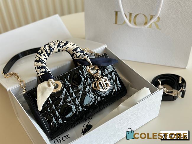 Dior Mini Lady Dior D-Joy Black 23 cm - 1