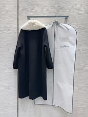 Max Mara Neck Fur Black Coat - 4