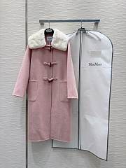 Max Mara Neck Fur Pink Coat  - 1