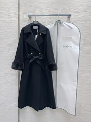 Max Mara Hand Fur Black Coat - 1