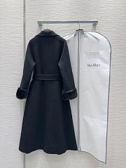 Max Mara Hand Fur Black Coat - 4