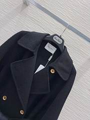 Max Mara Hand Fur Black Coat - 5
