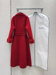 Max Mara Hand Fur Red Coat - 6