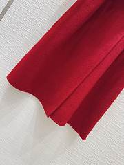 Max Mara Hand Fur Red Coat - 3