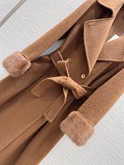 Colestore Max Mara Hand Fur Brown Coat - 2