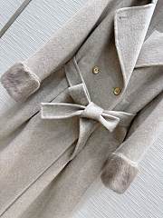 Max Mara Hand Fur Grey Coat - 4