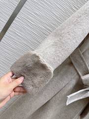 Max Mara Hand Fur Grey Coat - 3