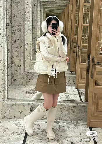 Moncler Handless Coat White