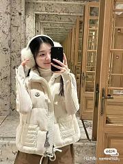 Moncler Handless Coat White - 2