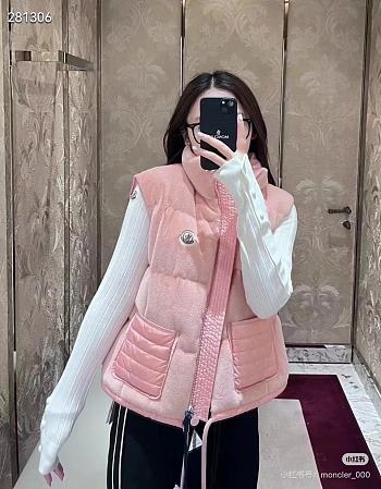 Moncler Handless Coat Pink