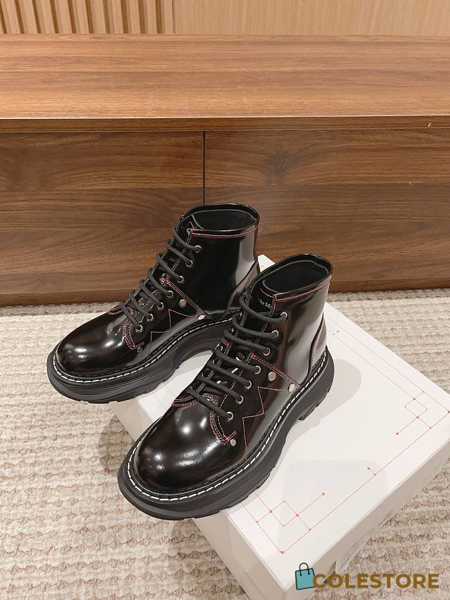 Alexander McQueen Boots Black With Pink Needle - 1