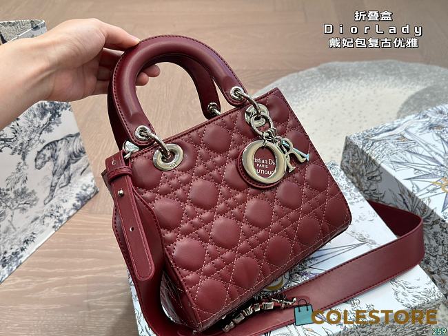 Colestore Lady Dior Burgundy 20 x 17 cm - 1