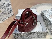 Colestore Lady Dior Burgundy 20 x 17 cm - 5