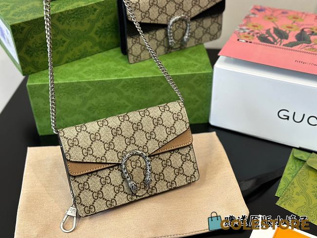 Gucci Dionysus Shoulder Bag Brown 16 cm  - 1