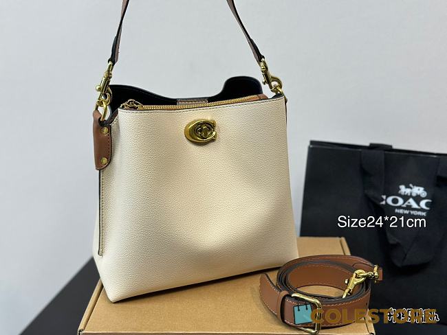 Coach Willow Shoulder Bag Beige 24 x 21 cm - 1