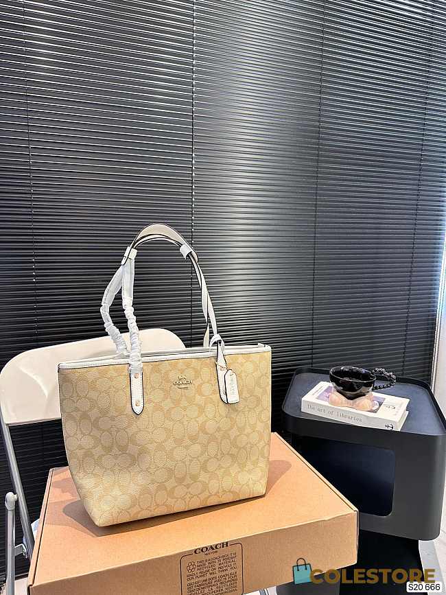 Coach Tote Bag Yellow 29 x 26 cm - 1