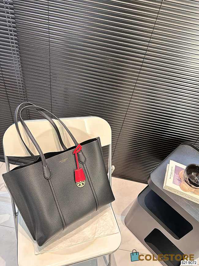 Tory Burch Perry Small Triple-Compartment Tote Black 34 x 28 cm - 1