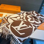Louis Vuitton Big Logo Brown Scarf - 2