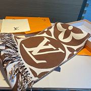 Louis Vuitton Big Logo Brown Scarf - 3